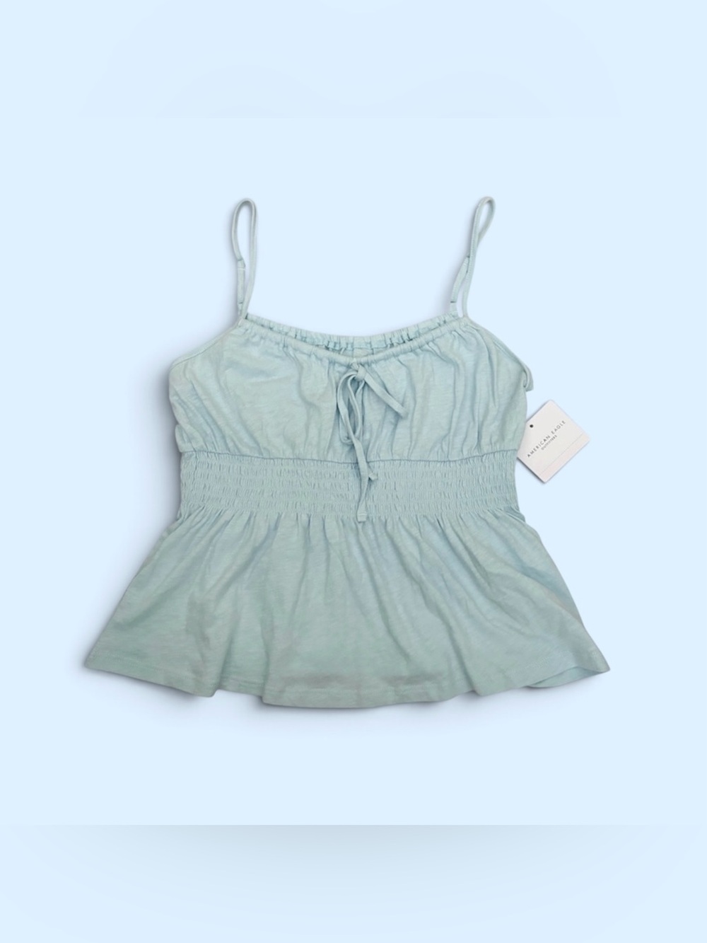 NWT Women’s XS American Eagle Sunchaser Light Blue Camisole with Tie-Front